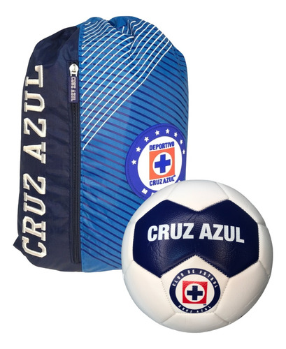 Kit Balón No. 05 Y Morral Cruz Azul