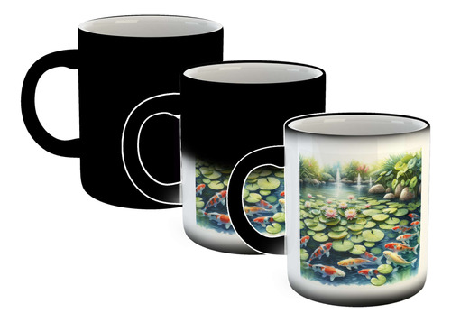 Taza Magica Koi Paisaje Sereno Acuarela Relajacion M4