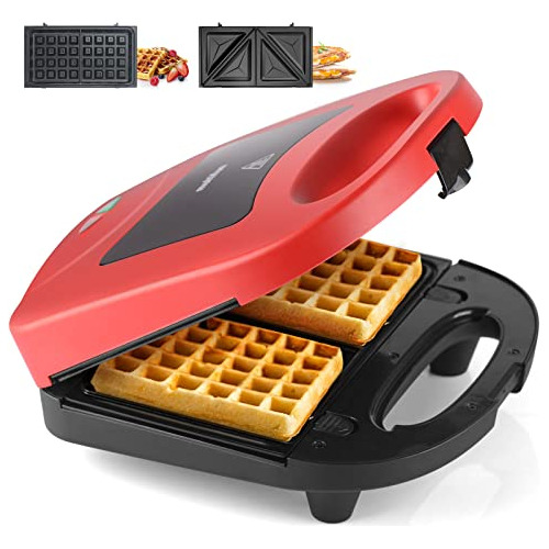 Sandwich Waffle Maker 2-in-1, Sandwich Hierro De Ccwd8