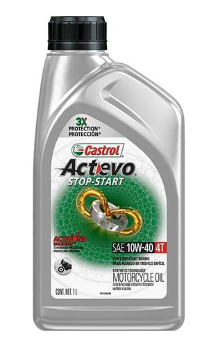 Aceite 4t  Semisintético 10w40 Para Motos Castrol Actevo