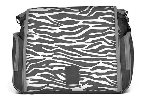 Bolso Maternal Carestino Cebra Gris Con Cambiador Completo | Envío gratis