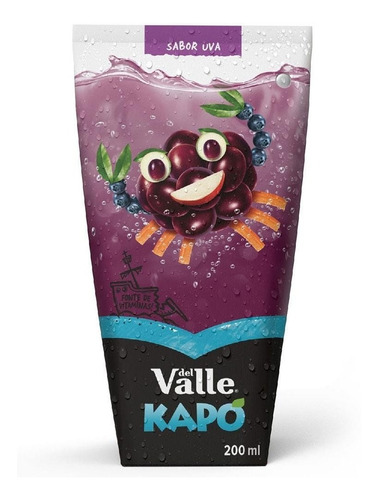 Suco De Uva Kapo Del Valle 200ml Caixa Com 12 Unidades