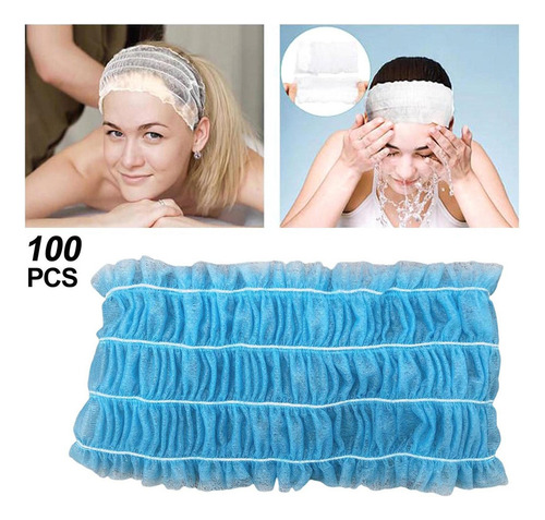 100 Diademas Desechables Para Spa, Diadema Elástica