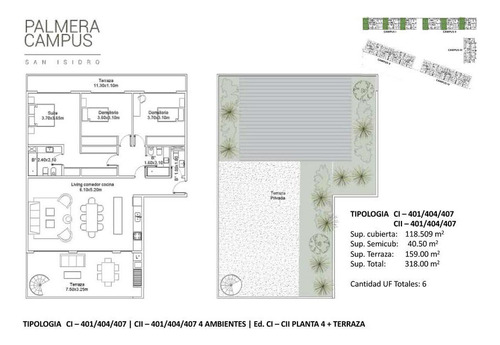Venta Palmera Campus 4 Amb. Desarrollo San Isidro