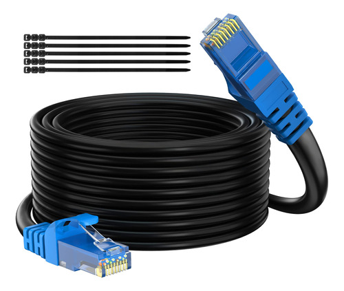 Adoreen - Cable Ethernet Cat6 Para Exteriores (100 Pies, 25