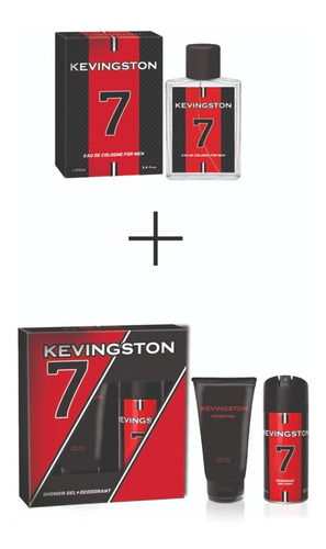 Pack Perfume Kevingston Sport 7  X100 Ml + Deo + Shower Gel