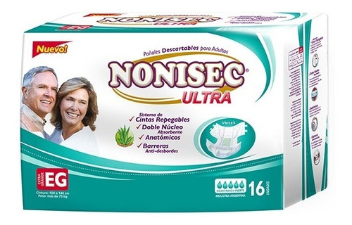 Nonisec Ultra Anatomico Elastizado Talle Extra Grande X16 Un