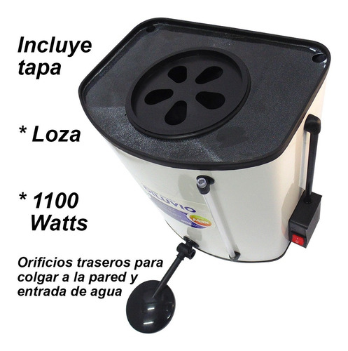 Imagen 5 de 9 de Ducha Eléctrica Calefon 20lt Diluvio Blanco Loza D20 Max