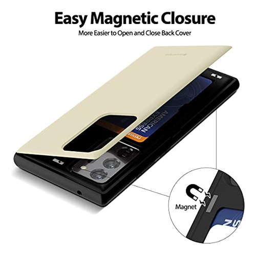 Funda Cartera Para Galaxy Note 20 Ultra 6.9 (2020) Blanco Do