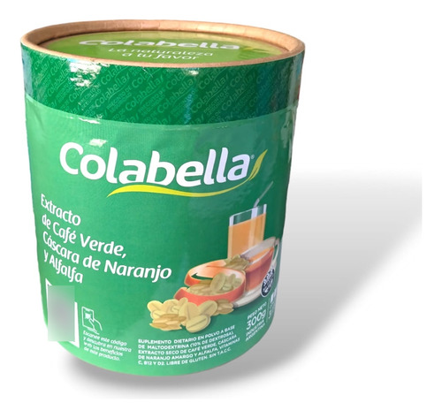 Extracto De Cafe Verde Naranjo Y Alfalfa Colabella 300g 