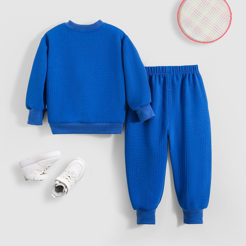 Conjunto Deportido Casual De Sudarera, Pantalones Para Ninos Azul 2-3 A