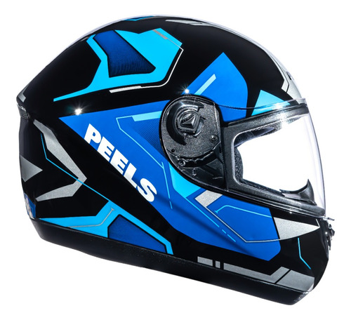 Capacete Fechado Peels Spike Lup Preto Azul