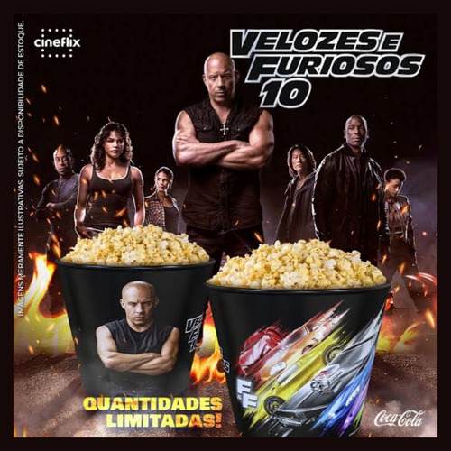 Kit Balde Card Velozes E Furiosos Cinemark Fast Furious Geek