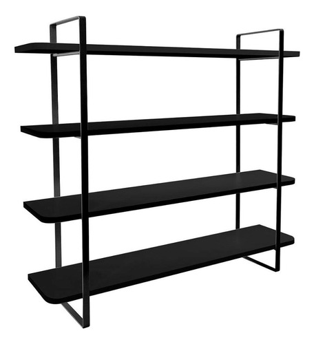 Nicho Prateleira Parede Arnad Decoração 100x20 Preto