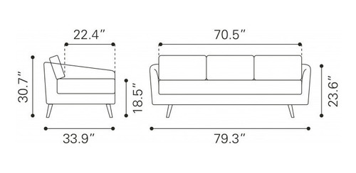 Sofa Divinity Gris Këssa Muebles