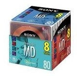 Sony 80 Minute Minidisc Md Color Paquete De 8 Descontinuado 