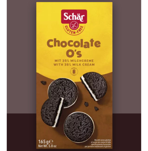 Kit Com 2 Biscoitos De Chocolate O's Sem Glúten 165g Schar