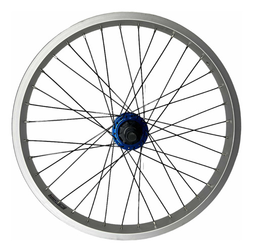 Rines 20 Bmx Aluminio Doble Pared Mazas Azules