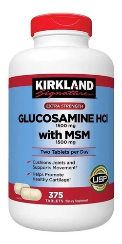 Glucosamine + Msm Kirkland 375 T - Unidad a $114900
