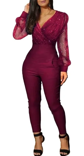 Palazzo Color Vino Envi Gratis Mujer Casual Sexy Coct S