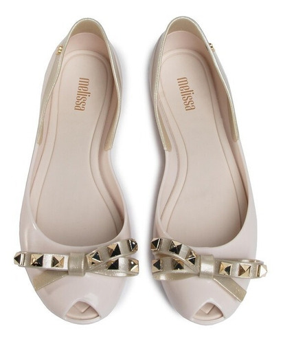 Calzado Melissa Queen Viii. Color Beige/blanco. Modelo 32897