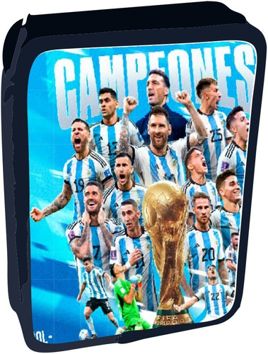 Cartuchera Canopla 2 Pisos Argentina Campeon Catar