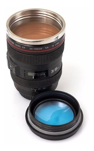 Imagen 3 de 6 de Tazon Mug Tipo Lente De Camara Fotografica De Aluminio
