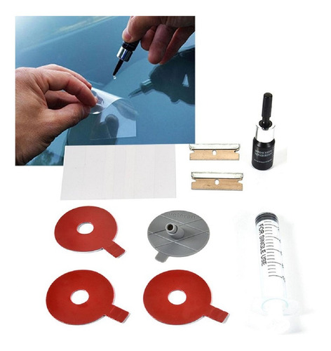 Imagem 1 de 6 de Kit Completo Reparador De Parabrisa Vidro Trincado Laminado