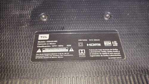 Tarjeta Fuente Tcl 43s425-mx (Usado)