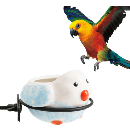 Comedero Para Pájaros Con Soporte De Abrazadera, Azul