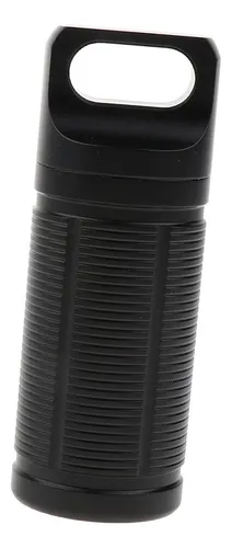 Botella De Cápsula Caja Píldora Mini Viaje Negro