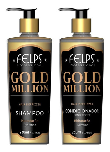 Felps Gold Million Shampoo E Condicionador 230ml + Brinde