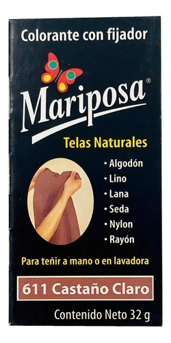 3 Pzs Colorante Mariposa En Pastilla 32gr Colores Color Castaño Claro 611