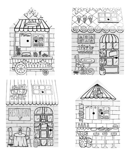 Caja De Cartón Para Banqueros Color In Treats N' Eats Playho
