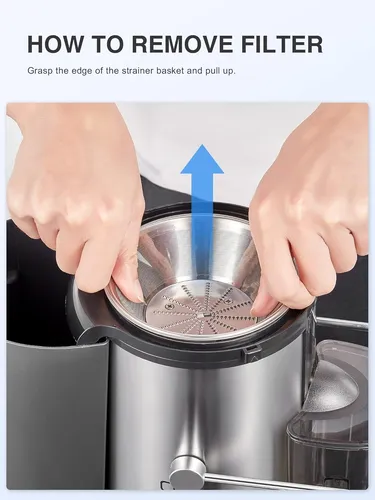 Exprimidor Potente, Extractor De Zumos Con Boca Grande