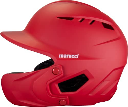 Marucci Dura Vent Batting Helmet, Nocsae Certified, Red, Sen