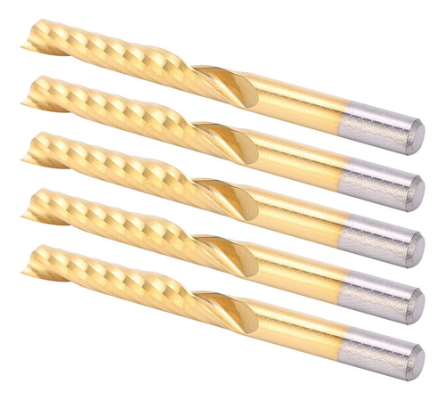 End Mill, 5 Piezas, Brocas De Fresado En Espiral, Conjunto C