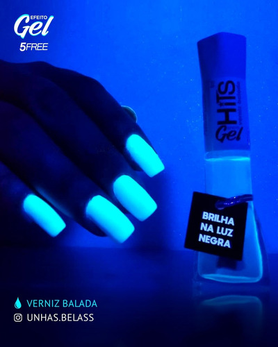 Hits Balada Neon Brilha No Escuro Efeito Gel 8ml