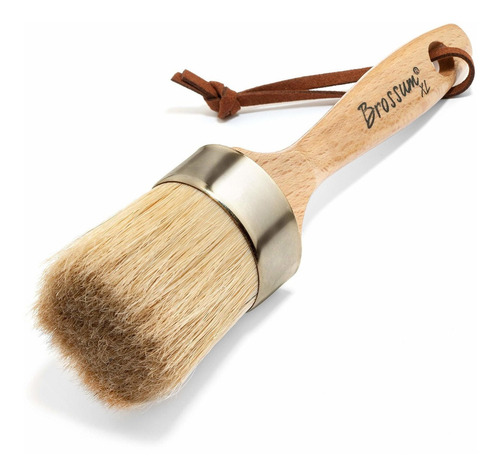 Brossum Extra Large 2-in-1 Round Chalk And Wax Paint Brush |