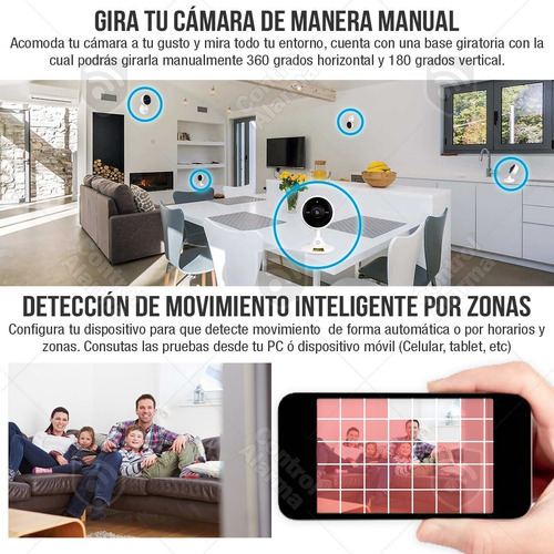 Imagen 5 de 10 de Camara Wifi Ip Nube Gratis Full Hd Seguridad Vigilancia App