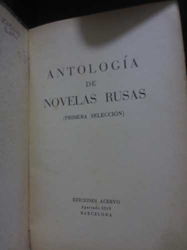 Libro Antologia De Novelas Rusas De Jose Antonio Rabella 