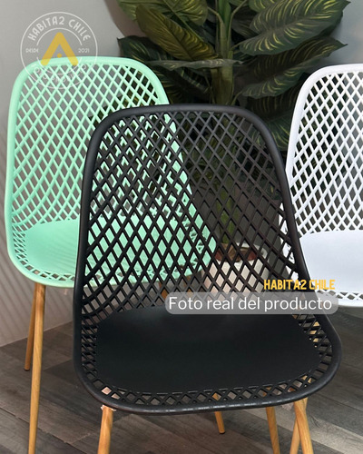 Pack 2 Sillas Terraza Cafeteria Metal Polipropileno