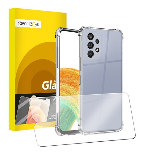 Mica + Funda Samsung Acrilico Rigido Transparente Uso Rudo Nombre Del Diseño A33 5g Color Transparente