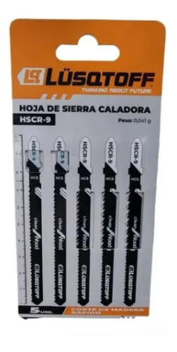 Hojas Sierra Caladora Madera Corte Rapido X5 Lusqtoff Hscr-9