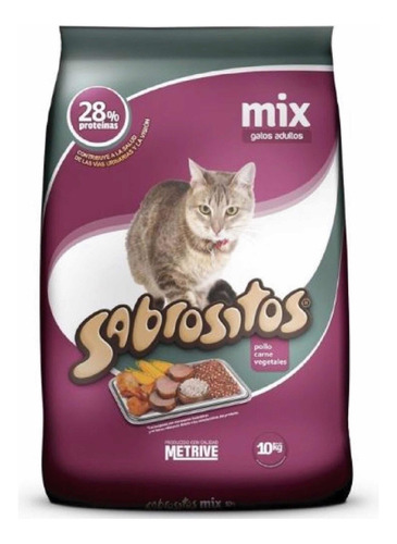 Sabrositos Mix Gato Sabor Carne Y Pollo Y Vegetales X 10 kg