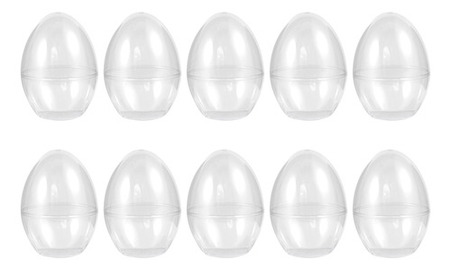 Huevos De Pascua Vacíos, Transparentes, Planos, Regalo, 10 U