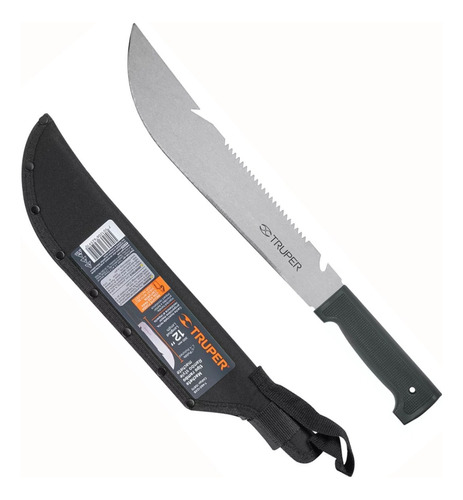 Machete Truper Rambo 12   Cacha Inyectada Funda Profesional