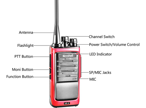 Arcshell Radios Bidireccionales Recargables De Largo Alcance Color Bandas De Frecuencia
