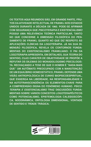 PSICOTERAPIA E EXISTENCIALISMO. Textos Selecionados em Logoterapia