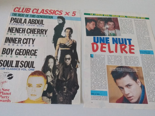 Boy George Culture Club Lote 19 Recortes Clipping De Revista (Usado)